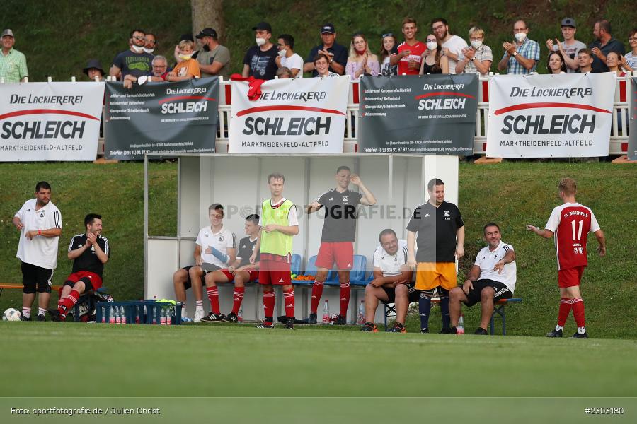 Wechsel, Kai Langer, Sportplatz, Birkenfeld, 11.08.2021, BFV, sport, action, Fussball, Deutschland, August 2021, Runde 1, Verbands-Pokal, Toto-Pokal, Saison 2021/2022, M60, SVB, TSV 1860 München, SV Birkenfeld - Bild-ID: 2303180