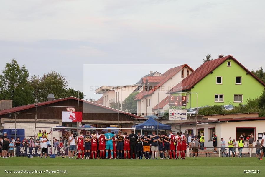 Anzeige, Mannschaften, Sportplatz, Birkenfeld, 11.08.2021, BFV, sport, action, Fussball, Deutschland, August 2021, Runde 1, Verbands-Pokal, Toto-Pokal, Saison 2021/2022, M60, SVB, TSV 1860 München, SV Birkenfeld - Bild-ID: 2303215