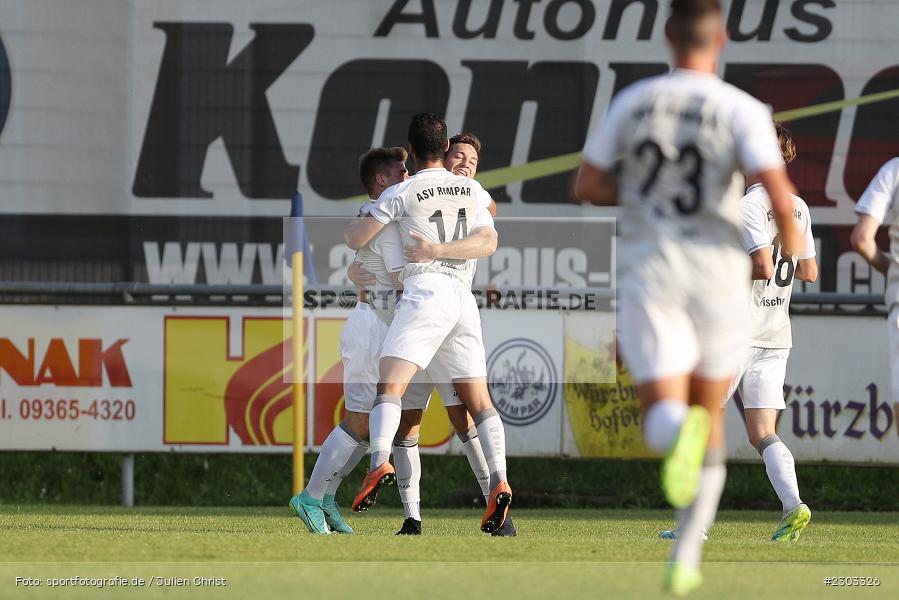 Torjubel, Michael Winkler, Sportplatz, Rimpar, 13.08.2021, BFV, sport, action, Fussball, Deutschland, August 2021, Bezirksliga Unterfranken West, Saison 2021/2022, TSV, ASV, TSV Uettingen, ASV Rimpar - Bild-ID: 2303326 Torjubel, Michael Winkler, Sportplatz, Rimpar, 13.08.2021, BFV, sport, action, Fussball, Deutschland, August 2021, Bezirksliga Unterfranken West, Saison 2021/2022, TSV, ASV, TSV Uettingen, ASV Rimpar - Bild-ID: 2303326