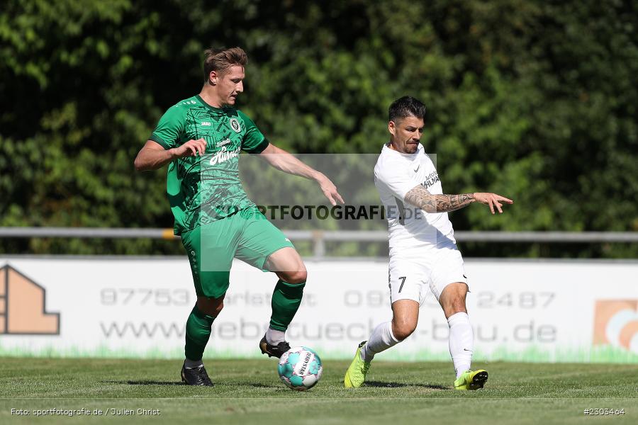 Steffen Bachmann, Sportplatz, Karlburg, 14.08.2021, BFV, sport, action, Fussball, Deutschland, August 2021, Bayernliga Nord, Saison 2021/2022, SPA, TSV, SpVgg Ansbach, TSV Karlburg - Bild-ID: 2303464