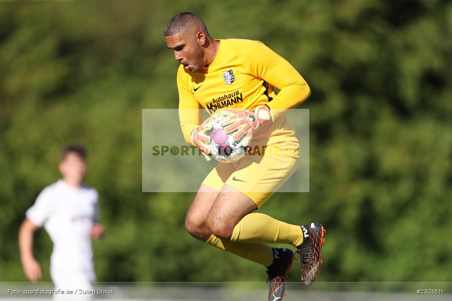 Marvin Fischer-Vallecilla, Sportplatz, Karlburg, 14.08.2021, BFV, sport, action, Fussball, Deutschland, August 2021, Bayernliga Nord, Saison 2021/2022, SPA, TSV, SpVgg Ansbach, TSV Karlburg - Bild-ID: 2303511 Marvin Fischer-Vallecilla, Sportplatz, Karlburg, 14.08.2021, BFV, sport, action, Fussball, Deutschland, August 2021, Bayernliga Nord, Saison 2021/2022, SPA, TSV, SpVgg Ansbach, TSV Karlburg - Bild-ID: 2303511