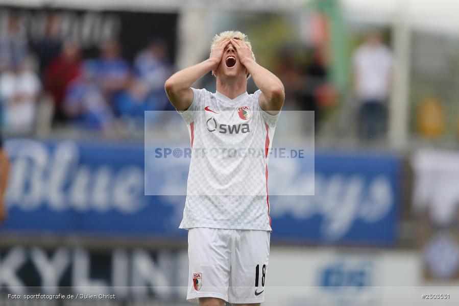 Dorian Cevis, Stadion am Schönbusch, Aschaffenburg, 17.08.2021, BFV, sport, action, Fussball, Deutschland, August 2021, Regionalliga Bayern, Saison 2021/2022, FCA, SVA, FC Augsburg II, SV Viktoria Aschaffenburg - Bild-ID: 2303531