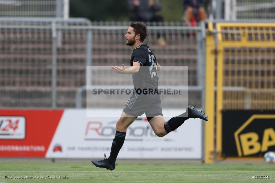 Freude, Torjubel, Elias Niesigk, Stadion am Schönbusch, Aschaffenburg, 17.08.2021, BFV, sport, action, Fussball, Deutschland, August 2021, Regionalliga Bayern, Saison 2021/2022, FCA, SVA, FC Augsburg II, SV Viktoria Aschaffenburg - Bild-ID: 2303558