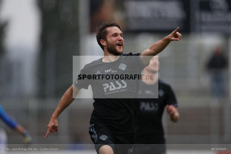 Freude, Torjubel, Elias Niesigk, Stadion am Schönbusch, Aschaffenburg, 17.08.2021, BFV, sport, action, Fussball, Deutschland, August 2021, Regionalliga Bayern, Saison 2021/2022, FCA, SVA, FC Augsburg II, SV Viktoria Aschaffenburg - Bild-ID: 2303569