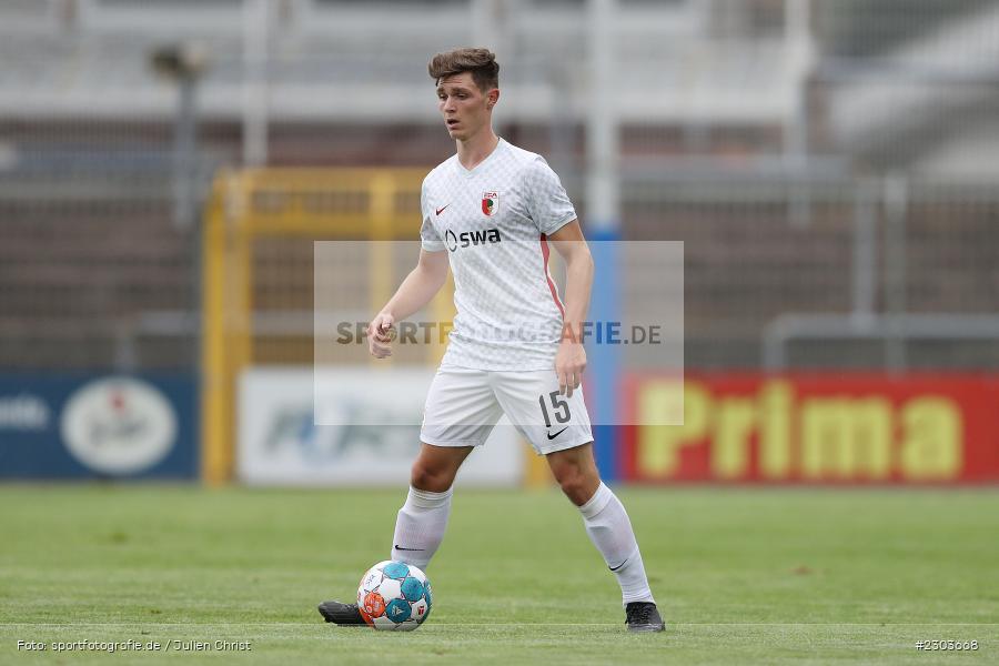 Samuel Lengle, Stadion am Schönbusch, Aschaffenburg, 17.08.2021, BFV, sport, action, Fussball, Deutschland, August 2021, Regionalliga Bayern, Saison 2021/2022, FCA, SVA, FC Augsburg II, SV Viktoria Aschaffenburg - Bild-ID: 2303668 Samuel Lengle, Stadion am Schönbusch, Aschaffenburg, 17.08.2021, BFV, sport, action, Fussball, Deutschland, August 2021, Regionalliga Bayern, Saison 2021/2022, FCA, SVA, FC Augsburg II, SV Viktoria Aschaffenburg - Bild-ID: 2303668