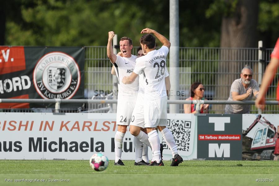 Torjubel, Marco Kunzmann, Sportplatz, Karlburg, 21.08.2021, BFV, sport, action, Fussball, Deutschland, August 2021, Bayernliga Nord, Saison 2021/2022, ATSV, TSV, ATSV Erlangen, TSV Karlburg - Bild-ID: 2303766 Torjubel, Marco Kunzmann, Sportplatz, Karlburg, 21.08.2021, BFV, sport, action, Fussball, Deutschland, August 2021, Bayernliga Nord, Saison 2021/2022, ATSV, TSV, ATSV Erlangen, TSV Karlburg - Bild-ID: 2303766