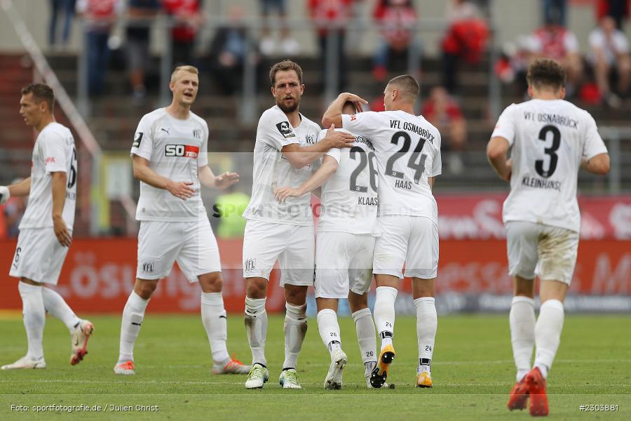 Freude, Torjubel, Sebastian Klaas, FLYERALARM Arena, Würzburg, 22.08.2021, DFL, sport, action, Fussball, Deutschland, August 2021, Saison 2021/2022, OSN, FWK, 3. Liga, VfL Osnabrück, FC Würzburger Kickers - Bild-ID: 2303881