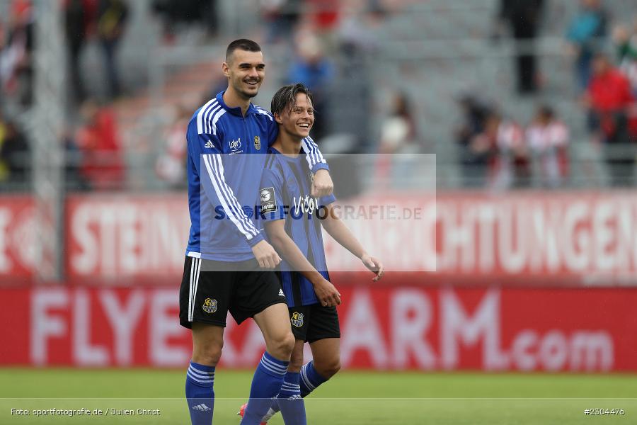 Emotionen, Jubel, Freude, Minos Gouras, FLYERALARM Arena, Würzburg, 29.08.2021, DFL, sport, action, Fussball, Deutschland, August 2021, Saison 2021/2022, FCS, FWK, 3. Liga, 1. FC Saarbrücken, FC Würzburger Kickers - Bild-ID: 2304476