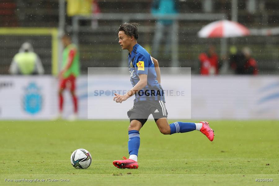 Minos Gouras, FLYERALARM Arena, Würzburg, 29.08.2021, DFL, sport, action, Fussball, Deutschland, August 2021, Saison 2021/2022, FCS, FWK, 3. Liga, 1. FC Saarbrücken, FC Würzburger Kickers - Bild-ID: 2304549