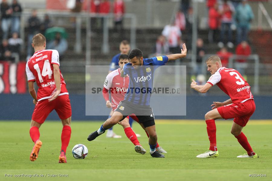 Dave Gnaase, FLYERALARM Arena, Würzburg, 29.08.2021, DFL, sport, action, Fussball, Deutschland, August 2021, Saison 2021/2022, FCS, FWK, 3. Liga, 1. FC Saarbrücken, FC Würzburger Kickers - Bild-ID: 2304594