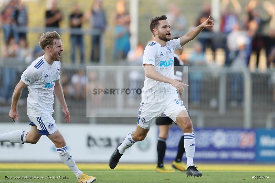 Freude, Torjubel, Elias Niesigk, Stadion am Schönbusch, Aschaffenburg, 03.09.2021, BFV, sport, action, Fussball, Deutschland, September 2021, Saison 2021/2022, 4. Liga, Regionalliga Bayern, FCM, SVA, FC Memmingen, SV Viktoria Aschaffenburg - Bild-ID: 2304794
