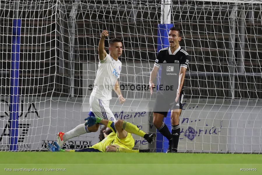 Torjubel, Elmir Muhic, Stadion am Schönbusch, Aschaffenburg, 03.09.2021, BFV, sport, action, Fussball, Deutschland, September 2021, Saison 2021/2022, 4. Liga, Regionalliga Bayern, FCM, SVA, FC Memmingen, SV Viktoria Aschaffenburg - Bild-ID: 2304955 Torjubel, Elmir Muhic, Stadion am Schönbusch, Aschaffenburg, 03.09.2021, BFV, sport, action, Fussball, Deutschland, September 2021, Saison 2021/2022, 4. Liga, Regionalliga Bayern, FCM, SVA, FC Memmingen, SV Viktoria Aschaffenburg - Bild-ID: 2304955