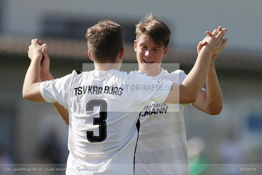 Fabio Gobbo, Torjubel, Luis Kohlmann, Sportplatz, Gössenheim, 05.09.2021, BFV, sport, action, Fussball, Deutschland, September 2021, Saison 2021/2022, Kreisliga Würzburg, TSV Karlburg II, FC Gössenheim - Bild-ID: 2305014 Fabio Gobbo, Torjubel, Luis Kohlmann, Sportplatz, Gössenheim, 05.09.2021, BFV, sport, action, Fussball, Deutschland, September 2021, Saison 2021/2022, Kreisliga Würzburg, TSV Karlburg II, FC Gössenheim - Bild-ID: 2305014