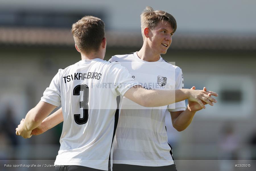 Fabio Gobbo, Torjubel, Luis Kohlmann, Sportplatz, Gössenheim, 05.09.2021, BFV, sport, action, Fussball, Deutschland, September 2021, Saison 2021/2022, Kreisliga Würzburg, TSV Karlburg II, FC Gössenheim - Bild-ID: 2305015 Fabio Gobbo, Torjubel, Luis Kohlmann, Sportplatz, Gössenheim, 05.09.2021, BFV, sport, action, Fussball, Deutschland, September 2021, Saison 2021/2022, Kreisliga Würzburg, TSV Karlburg II, FC Gössenheim - Bild-ID: 2305015
