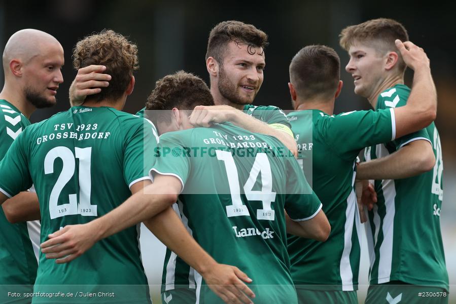 Tor, Emotionen, Torjubel, Julius Landeck, Sepp-Endres-Sportanlage, Würzburg, 10.09.2021, BFV, sport, action, Fussball, Deutschland, September 2021, Saison 2021/2022, GRB, WFV, Bayernliga Nord, TSV Grossbardorf, Würzburger FV - Bild-ID: 2306578