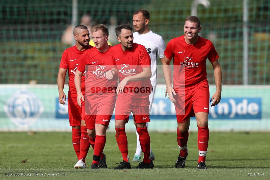 Torjubel, Jan Vogt, Sportgelände, Gemünden, 12.09.2021, BFV, sport, action, Fussball, Deutschland, September 2021, Saison 2021/2022, BZL, Bezirksliga Unterfranken West, TUS, FVGS, TuS 1893 Aschaffenburg-Leider, FV Gemünden/Seifriedsburg - Bild-ID: 2307024
