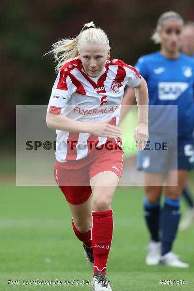Franziska Thomas, Sportpark Heuchelhof, Würzburg, 26.09.2021, sport, action, Fussball, Deutschland, September 2021, Saison 2021/2022, Runde 2, Gruppe Süd, Pokal, DFB, DFB Pokal Frauen, TSG, FWK, TSG Hoffenheim, FC Würzburger Kickers - Bild-ID: 2307817 Franziska Thomas, Sportpark Heuchelhof, Würzburg, 26.09.2021, sport, action, Fussball, Deutschland, September 2021, Saison 2021/2022, Runde 2, Gruppe Süd, Pokal, DFB, DFB Pokal Frauen, TSG, FWK, TSG Hoffenheim, FC Würzburger Kickers - Bild-ID: 2307817