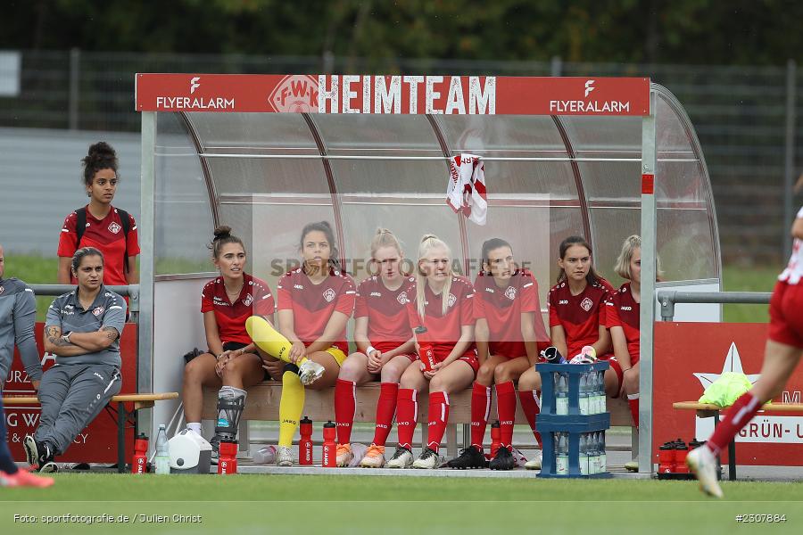 Sophia Klärle, Jeanette Harttung, Sportpark Heuchelhof, Würzburg, 26.09.2021, sport, action, Fussball, Deutschland, September 2021, Saison 2021/2022, Runde 2, Gruppe Süd, Pokal, DFB, DFB Pokal Frauen, TSG, FWK, TSG Hoffenheim, FC Würzburger Kickers - Bild-ID: 2307884 Sophia Klärle, Jeanette Harttung, Sportpark Heuchelhof, Würzburg, 26.09.2021, sport, action, Fussball, Deutschland, September 2021, Saison 2021/2022, Runde 2, Gruppe Süd, Pokal, DFB, DFB Pokal Frauen, TSG, FWK, TSG Hoffenheim, FC Würzburger Kickers - Bild-ID: 2307884