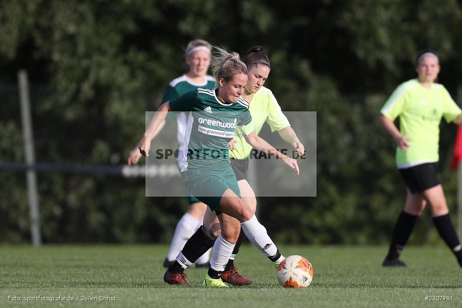 Barbara Mend, Marie Theres Franz, Sportplatz, Karsbach, 02.10.2021, sport, BFV, action, Fussball, Deutschland, Oktober 2021, Saison 2021/2022, Bezirksoberliga Frauen, FC Gollhofen, FC Karsbach - Bild-ID: 2307981