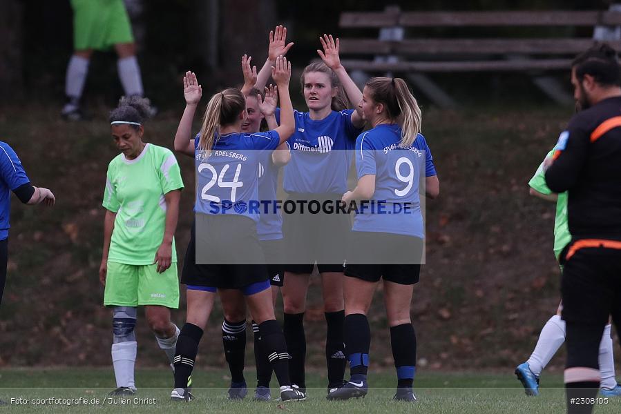 Torjubel, Julia Siegler, Sportplatz, Adelsberg, 02.10.2021, sport, BFV, action, Fussball, Deutschland, Oktober 2021, Saison 2021/2022, Bezirksliga Frauen, SG SV Kürnach/SV Heidingsfeld, SpVgg Adelsberg - Bild-ID: 2308105