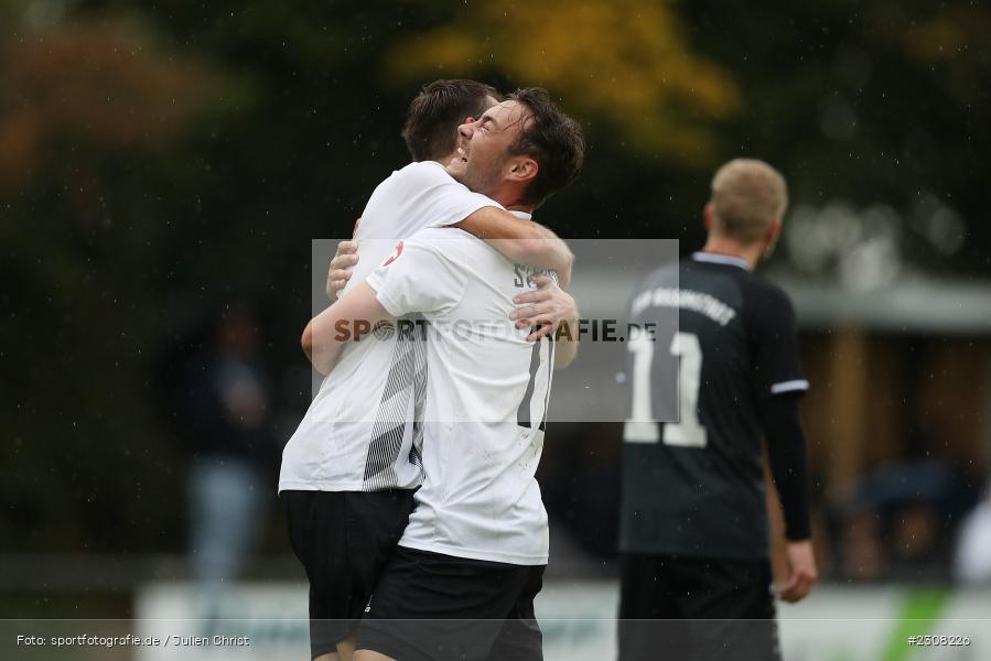 Torjubel, Jann Dworschak, Sportplatz, Nassig, 03.10.2021, sport, BFV, action, Fussball, Deutschland, Oktober 2021, Saison 2021/2022, TSV, SVE, bfv-Landesliga Odenwald, TSV Assamstadt, SV Eintracht Nassig - Bild-ID: 2308226