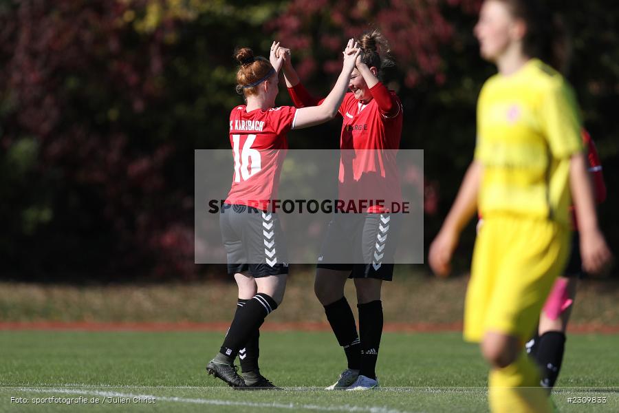 Denise Nehls, Sportpark Heuchelhof, Würzburg, 10.10.2021, BFV, sport, action, Fussball, Deutschland, Oktober 2021, Saison 2021/2022, Bezirksoberliga Frauen, FCK, FWK, FC Karsbach, FC Würzburger Kickers II - Bild-ID: 2309833