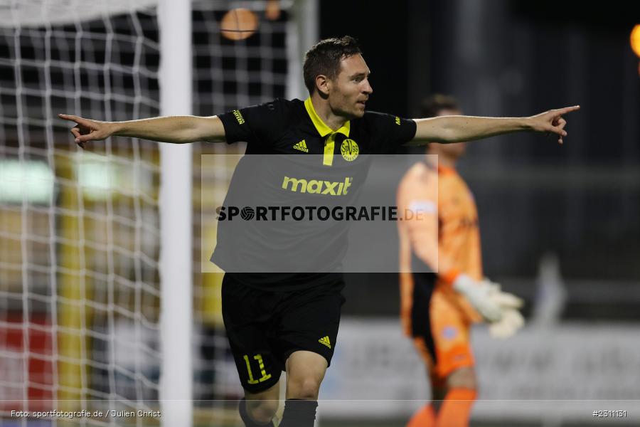 Freude, Torjubel, Stadion am Schönbusch, Aschaffenburg, 15.10.2021, BFV, sport, action, Fussball, Deutschland, Oktober 2021, Saison 2021/2022, 4. Liga, Regionalliga Bayern, BAY, SVA, SpVgg Bayreuth, SV Viktoria Aschaffenburg - Bild-ID: 2311131