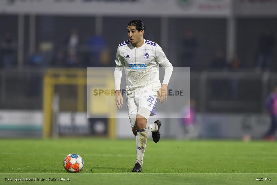Hamza Boutakhrit, Stadion am Schönbusch, Aschaffenburg, 15.10.2021, BFV, sport, action, Fussball, Deutschland, Oktober 2021, Saison 2021/2022, 4. Liga, Regionalliga Bayern, BAY, SVA, SpVgg Bayreuth, SV Viktoria Aschaffenburg - Bild-ID: 2311176 Hamza Boutakhrit, Stadion am Schönbusch, Aschaffenburg, 15.10.2021, BFV, sport, action, Fussball, Deutschland, Oktober 2021, Saison 2021/2022, 4. Liga, Regionalliga Bayern, BAY, SVA, SpVgg Bayreuth, SV Viktoria Aschaffenburg - Bild-ID: 2311176