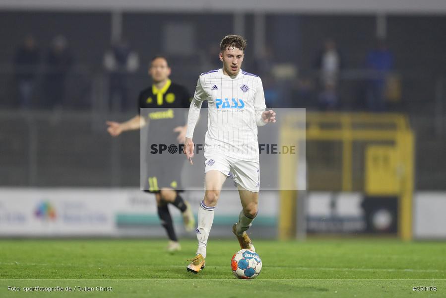 Benedict Laverty, Stadion am Schönbusch, Aschaffenburg, 15.10.2021, BFV, sport, action, Fussball, Deutschland, Oktober 2021, Saison 2021/2022, 4. Liga, Regionalliga Bayern, BAY, SVA, SpVgg Bayreuth, SV Viktoria Aschaffenburg - Bild-ID: 2311178