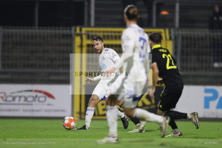 Elias Niesigk, Stadion am Schönbusch, Aschaffenburg, 15.10.2021, BFV, sport, action, Fussball, Deutschland, Oktober 2021, Saison 2021/2022, 4. Liga, Regionalliga Bayern, BAY, SVA, SpVgg Bayreuth, SV Viktoria Aschaffenburg - Bild-ID: 2311180