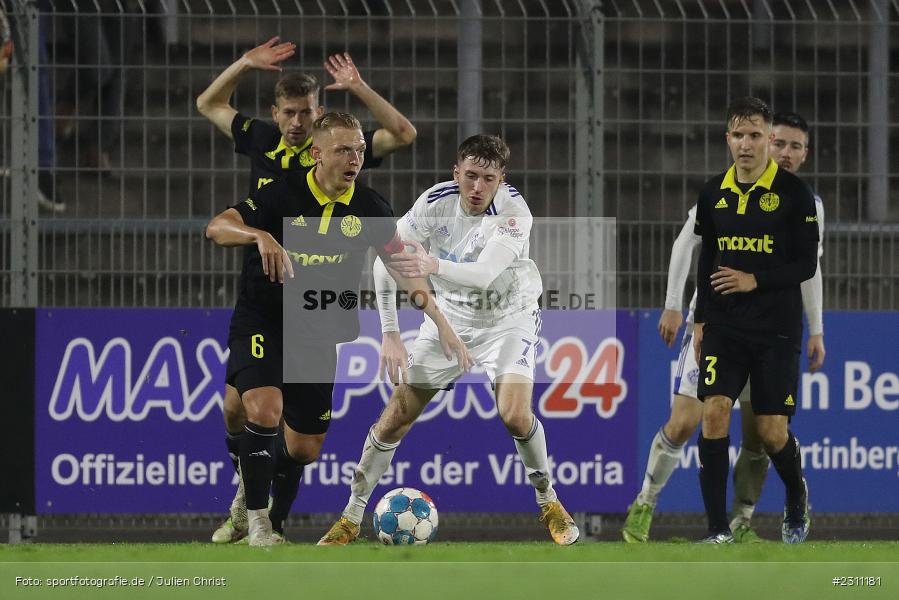Benedict Laverty, Stadion am Schönbusch, Aschaffenburg, 15.10.2021, BFV, sport, action, Fussball, Deutschland, Oktober 2021, Saison 2021/2022, 4. Liga, Regionalliga Bayern, BAY, SVA, SpVgg Bayreuth, SV Viktoria Aschaffenburg - Bild-ID: 2311181