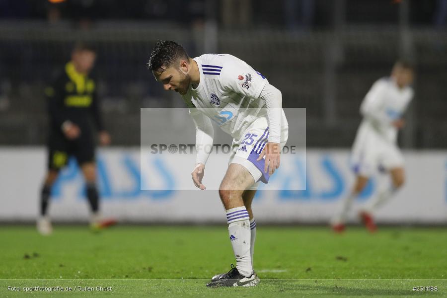 Elias Niesigk, Stadion am Schönbusch, Aschaffenburg, 15.10.2021, BFV, sport, action, Fussball, Deutschland, Oktober 2021, Saison 2021/2022, 4. Liga, Regionalliga Bayern, BAY, SVA, SpVgg Bayreuth, SV Viktoria Aschaffenburg - Bild-ID: 2311188