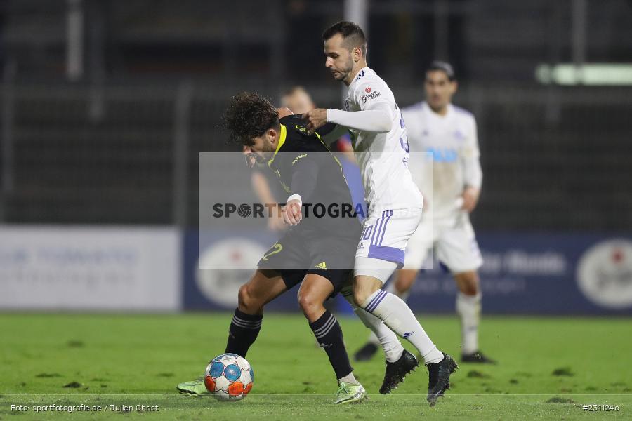 Marcel Götz, Stadion am Schönbusch, Aschaffenburg, 15.10.2021, BFV, sport, action, Fussball, Deutschland, Oktober 2021, Saison 2021/2022, 4. Liga, Regionalliga Bayern, BAY, SVA, SpVgg Bayreuth, SV Viktoria Aschaffenburg - Bild-ID: 2311246