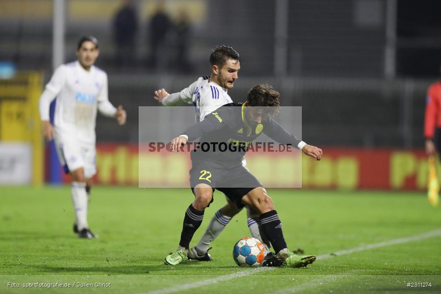 Elias Niesigk, Stadion am Schönbusch, Aschaffenburg, 15.10.2021, BFV, sport, action, Fussball, Deutschland, Oktober 2021, Saison 2021/2022, 4. Liga, Regionalliga Bayern, BAY, SVA, SpVgg Bayreuth, SV Viktoria Aschaffenburg - Bild-ID: 2311274