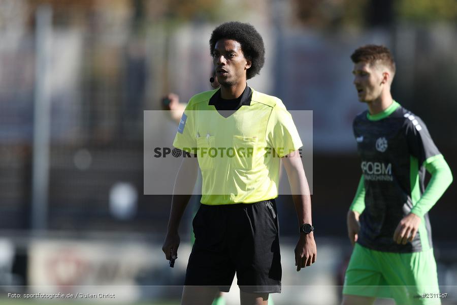Schiedsrichter, Kenny Abieba, Sepp-Endres-Sportanlage, Würzburg, 16.10.2021, BFV, sport, action, Fussball, Deutschland, Oktober 2021, Saison 2021/2022, Bayernliga Nord, DJK, WFV, DJK Gebenbach, Würzburger FV - Bild-ID: 2311367