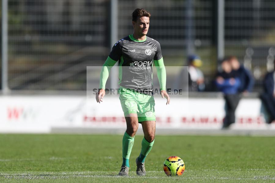 Bastian Freisinger, Sepp-Endres-Sportanlage, Würzburg, 16.10.2021, BFV, sport, action, Fussball, Deutschland, Oktober 2021, Saison 2021/2022, Bayernliga Nord, DJK, WFV, DJK Gebenbach, Würzburger FV - Bild-ID: 2311387