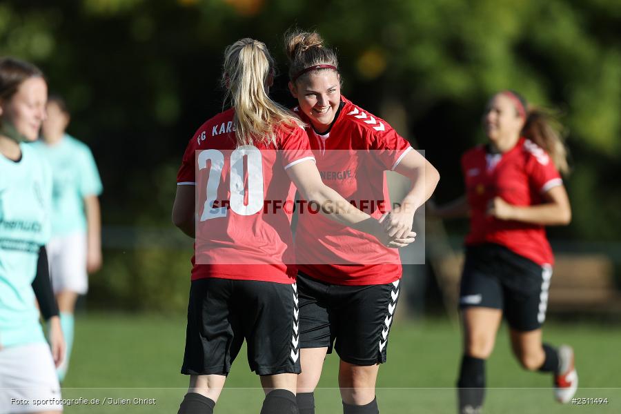 Torjubel, Lisa Blum, Sportplatz, Karsbach, 16.10.2021, BFV, sport, action, Fussball, Deutschland, Oktober 2021, Saison 2021/2022, BOL, Bezirksoberliga Frauen, TSV, FCK, TSV Keilberg, FC Karsbach - Bild-ID: 2311494