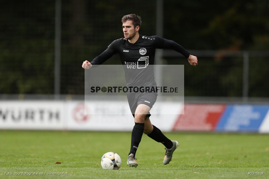 Maximilian Baier, Sportplatz, Seifriedsburg, 17.10.2021, BFV, sport, action, Fussball, Deutschland, Oktober 2021, Saison 2021/2022, ASV, FVGS, BZL, Bezirksliga Unterfranken West, ASV Rimpar, FV Gemünden/Seifriedsburg - Bild-ID: 2311629