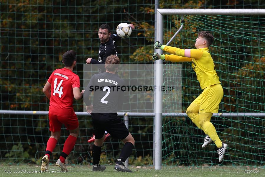 Robin Michel, Sportplatz, Seifriedsburg, 17.10.2021, BFV, sport, action, Fussball, Deutschland, Oktober 2021, Saison 2021/2022, ASV, FVGS, BZL, Bezirksliga Unterfranken West, ASV Rimpar, FV Gemünden/Seifriedsburg - Bild-ID: 2311667