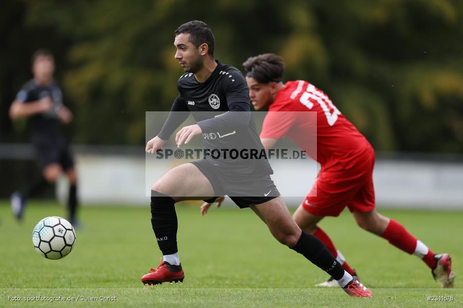 Johan Brahimi, Sportplatz, Seifriedsburg, 17.10.2021, BFV, sport, action, Fussball, Deutschland, Oktober 2021, Saison 2021/2022, ASV, FVGS, BZL, Bezirksliga Unterfranken West, ASV Rimpar, FV Gemünden/Seifriedsburg - Bild-ID: 2311678