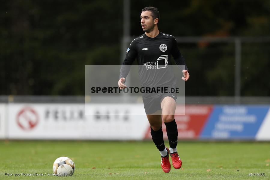 Johan Brahimi, Sportplatz, Seifriedsburg, 17.10.2021, BFV, sport, action, Fussball, Deutschland, Oktober 2021, Saison 2021/2022, ASV, FVGS, BZL, Bezirksliga Unterfranken West, ASV Rimpar, FV Gemünden/Seifriedsburg - Bild-ID: 2311683