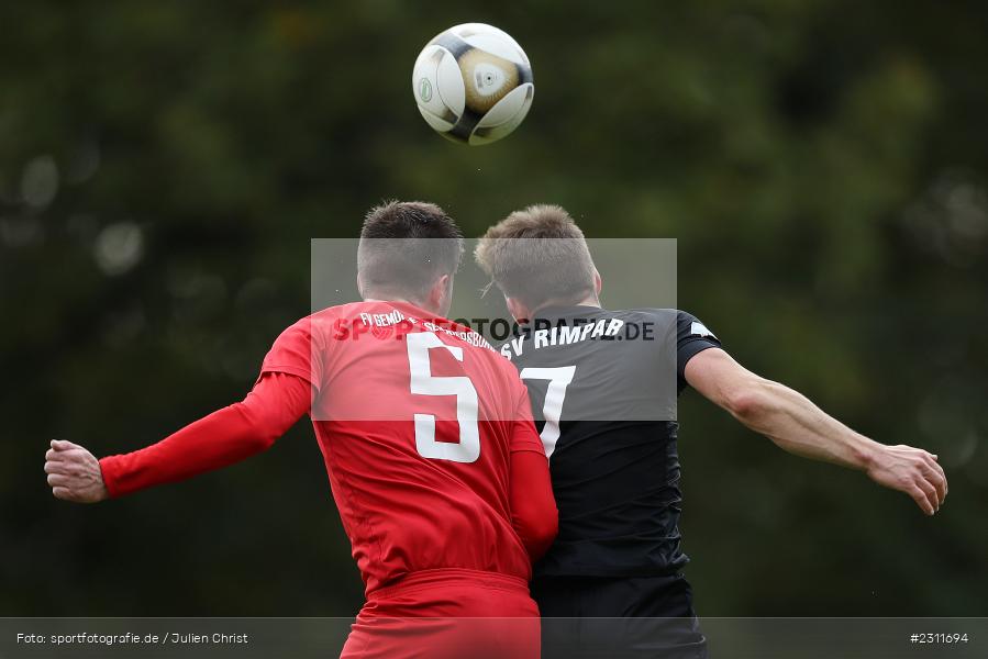 Lukas Lutz, Sportplatz, Seifriedsburg, 17.10.2021, BFV, sport, action, Fussball, Deutschland, Oktober 2021, Saison 2021/2022, ASV, FVGS, BZL, Bezirksliga Unterfranken West, ASV Rimpar, FV Gemünden/Seifriedsburg - Bild-ID: 2311694