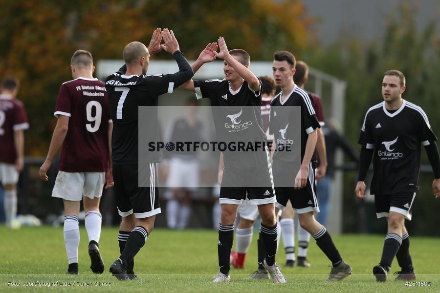 Sieg, David Amtmann, Sportplatz, Karsbach, 17.10.2021, BFV, sport, action, Fussball, Deutschland, Oktober 2021, Saison 2021/2022, GR3, Kreisklasse Würzburg, FVSBM, FCK, FV Stetten-Binsfeld-Müdesheim, SG FC Karsbach - Bild-ID: 2311805