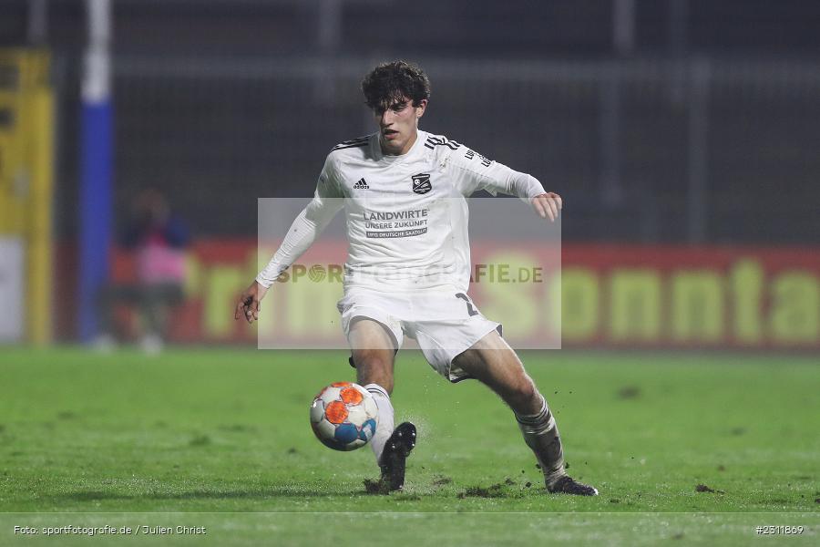 Benedikt Bauer, Stadion am Schönbusch, Aschaffenburg, 19.10.2021, BFV, sport, action, Fussball, Deutschland, Oktober 2021, Saison 2021/2022, 4. Liga, Regionalliga Bayern, UHG, SVA, SpVgg Unterhaching, SV Viktoria Aschaffenburg - Bild-ID: 2311869