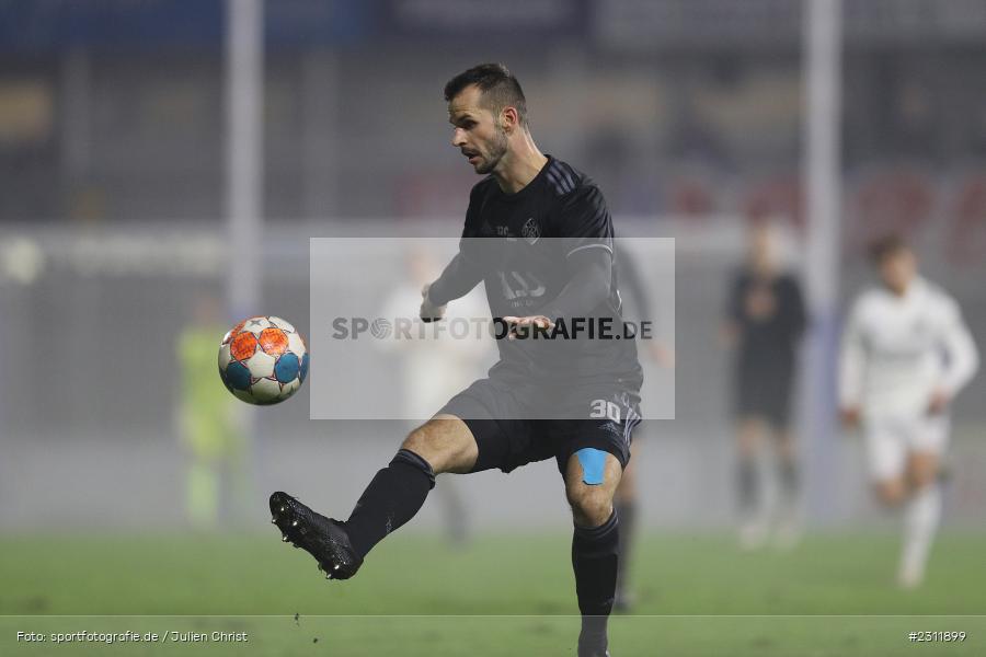 Marco Fritscher, Stadion am Schönbusch, Aschaffenburg, 19.10.2021, BFV, sport, action, Fussball, Deutschland, Oktober 2021, Saison 2021/2022, 4. Liga, Regionalliga Bayern, UHG, SVA, SpVgg Unterhaching, SV Viktoria Aschaffenburg - Bild-ID: 2311899