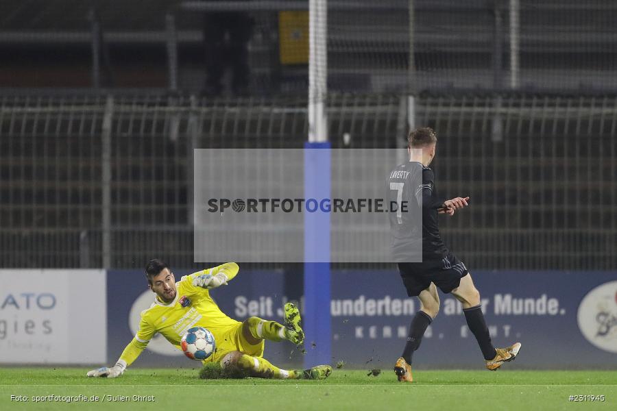 Alexander Weidinger, Stadion am Schönbusch, Aschaffenburg, 19.10.2021, BFV, sport, action, Fussball, Deutschland, Oktober 2021, Saison 2021/2022, 4. Liga, Regionalliga Bayern, UHG, SVA, SpVgg Unterhaching, SV Viktoria Aschaffenburg - Bild-ID: 2311945