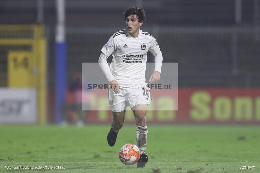 Benedikt Bauer, Stadion am Schönbusch, Aschaffenburg, 19.10.2021, BFV, sport, action, Fussball, Deutschland, Oktober 2021, Saison 2021/2022, 4. Liga, Regionalliga Bayern, UHG, SVA, SpVgg Unterhaching, SV Viktoria Aschaffenburg - Bild-ID: 2311947