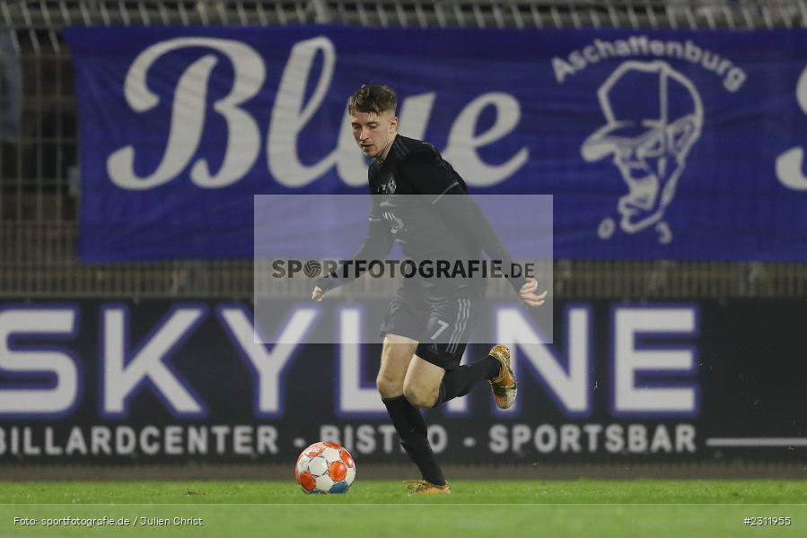 Benedict Laverty, Stadion am Schönbusch, Aschaffenburg, 19.10.2021, BFV, sport, action, Fussball, Deutschland, Oktober 2021, Saison 2021/2022, 4. Liga, Regionalliga Bayern, UHG, SVA, SpVgg Unterhaching, SV Viktoria Aschaffenburg - Bild-ID: 2311955