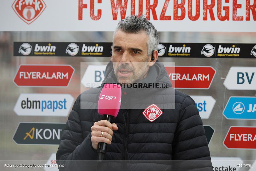 Interview, Danny Schwarz, FLYERALARM Arena, Würzburg, 23.10.2021, BFV, sport, action, Fussball, Deutschland, Oktober 2021, Saison 2021/2022, TGM, FWK, 3. Liga, Türkgücü München, FC Würzburger Kickers - Bild-ID: 2311978