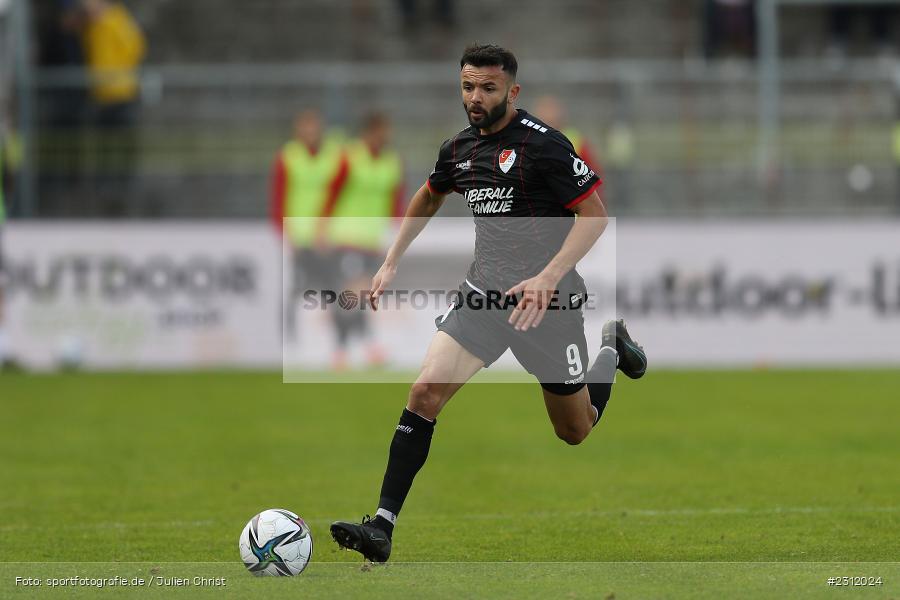 Albion Vrenezi, FLYERALARM Arena, Würzburg, 23.10.2021, DFL, sport, action, Fussball, Deutschland, Oktober 2021, Saison 2021/2022, TGM, FWK, 3. Liga, Türkgücü München, FC Würzburger Kickers - Bild-ID: 2312024